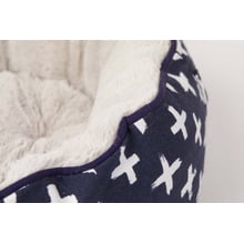 Navy Cross Reversible Cat Bed